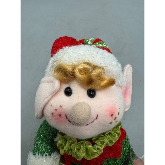 Festive Christmas Elf Plush Decoration With Red & Green Outfit Bells READ - Picture 7 of 7